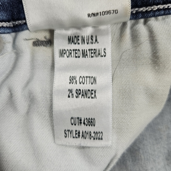 AGOLDE High Rise Raw Hem Crop Skinny Denim Jean Size 24 Dark Wash A018-2022 - Picture 10 of 16